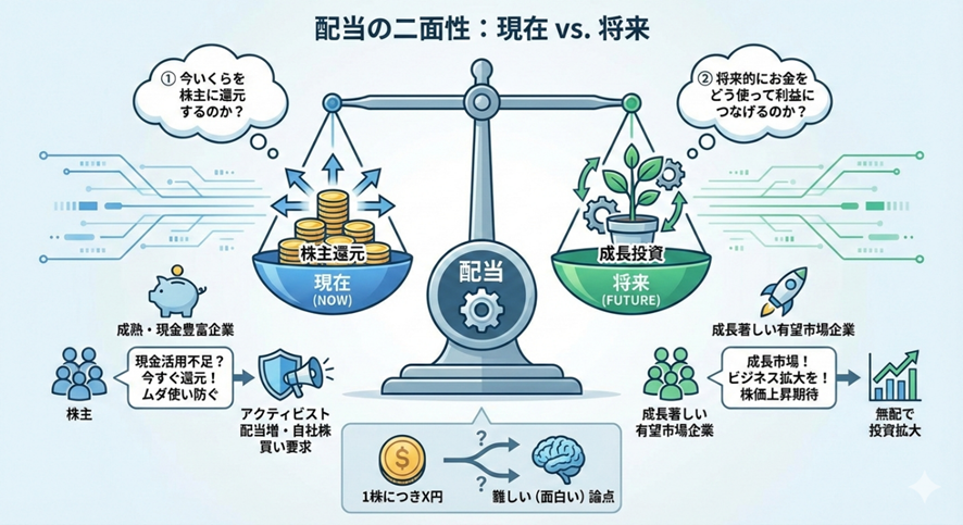 【図表2】配当の二面性：現在 VS 将来